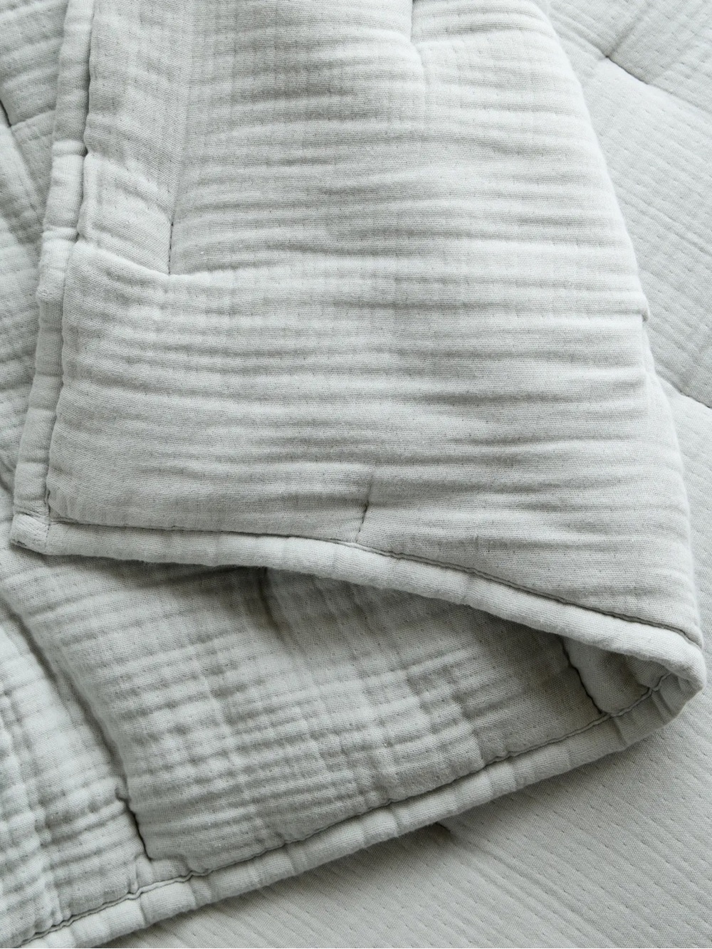 NEW Quince King MIST color Organic Cotton Gauze Dream Quilt $129